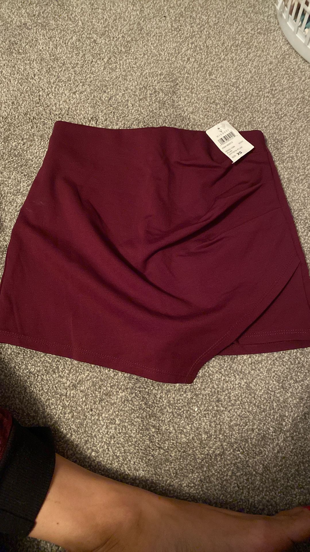 Burgundy Mini Skort