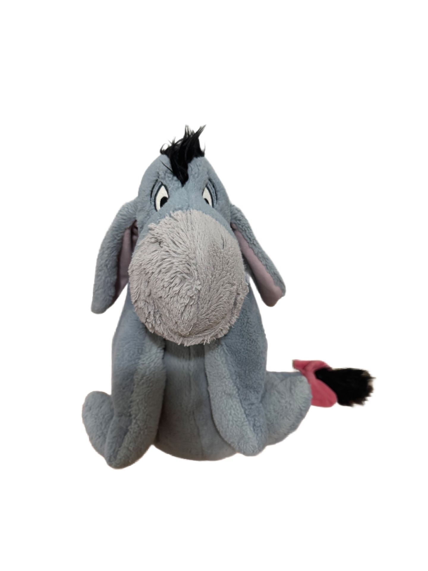 15” tall Disney Store Eeyore Plush Gray Pink Bow Stuffed Animal Winnie the Pooh