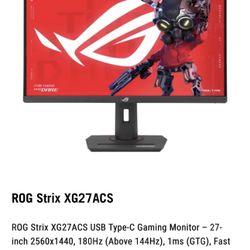 Gaming Monitor ASUS ROG STRIX XG27acs