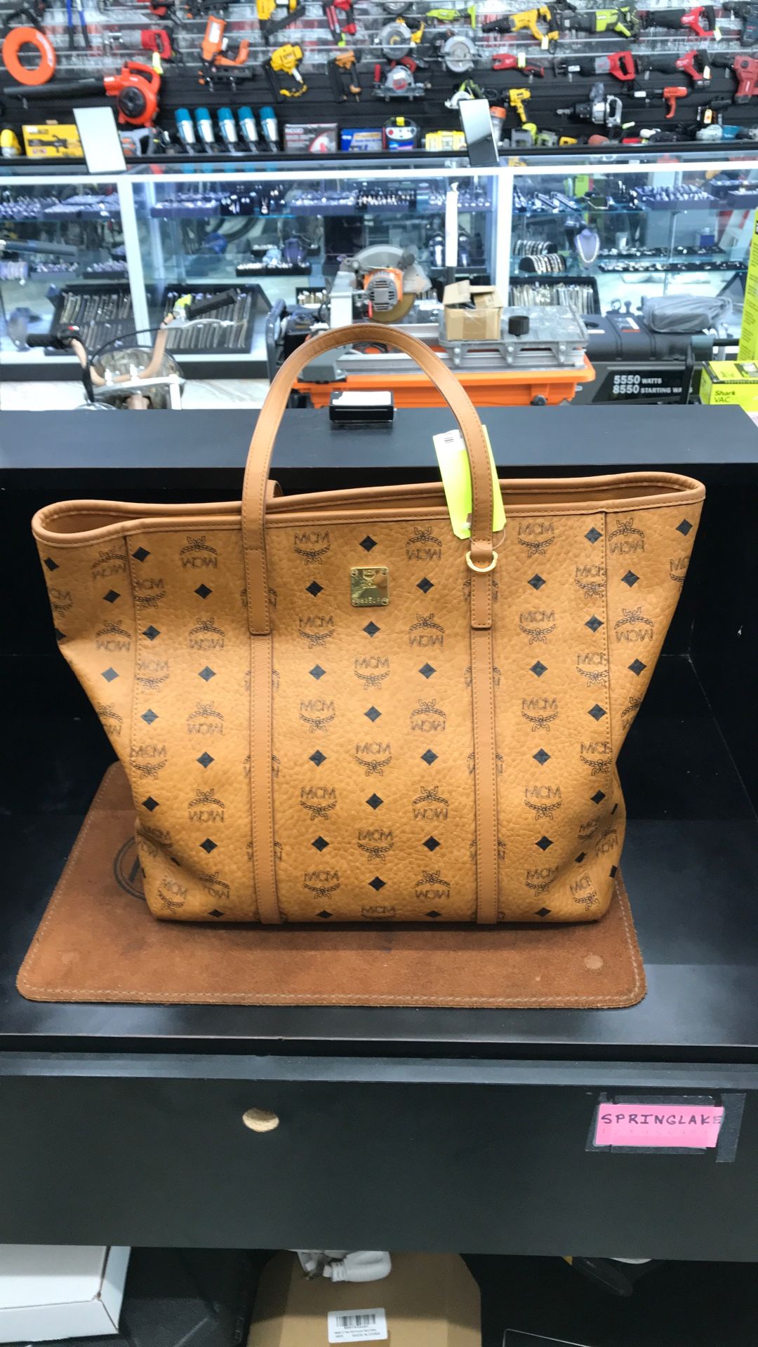 MCM Toni Logo Medium Shopper Tote Bag