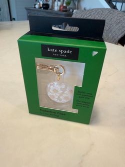 Kate Spade New York Protective Case for Apple AirTag in Hollyhock Floral w/ Gold