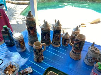 I have some all German beer Steins Budweiser steins Avon stays