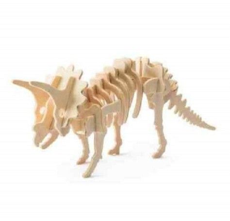 Robotime 3D Triceratops Puzzle Kids Craft Wood Puzzle 23 Pcs , JP230