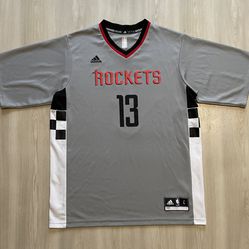 Adidas Houston Rockets James Harden Gray Jersey  Mens Large