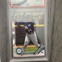 2019 1st Bowman Paper Prospects Julio Rodriguez Rookie PSA 10