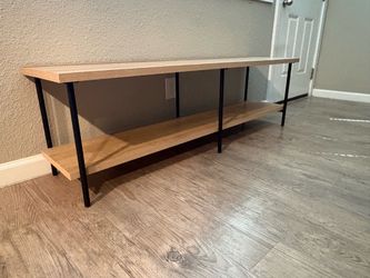 Low TV Stand with Bottom Shelf