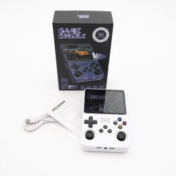 🎮 R36S Retro Handheld Game Console 3.5" IPS - White NEW