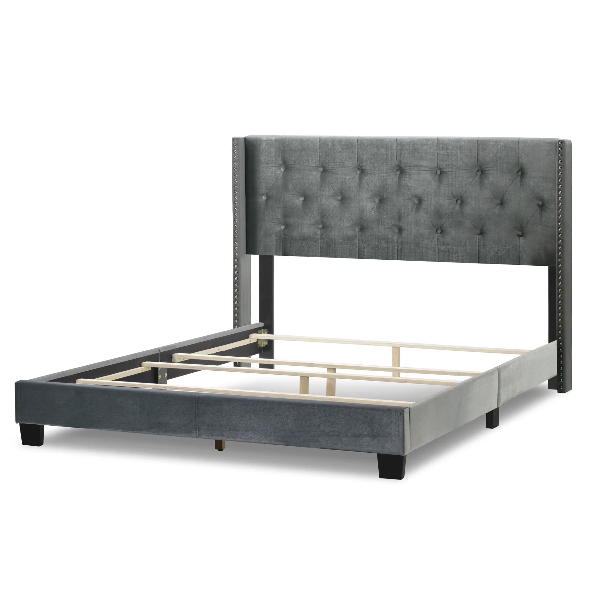 Silver Grey Twin Bed Frame