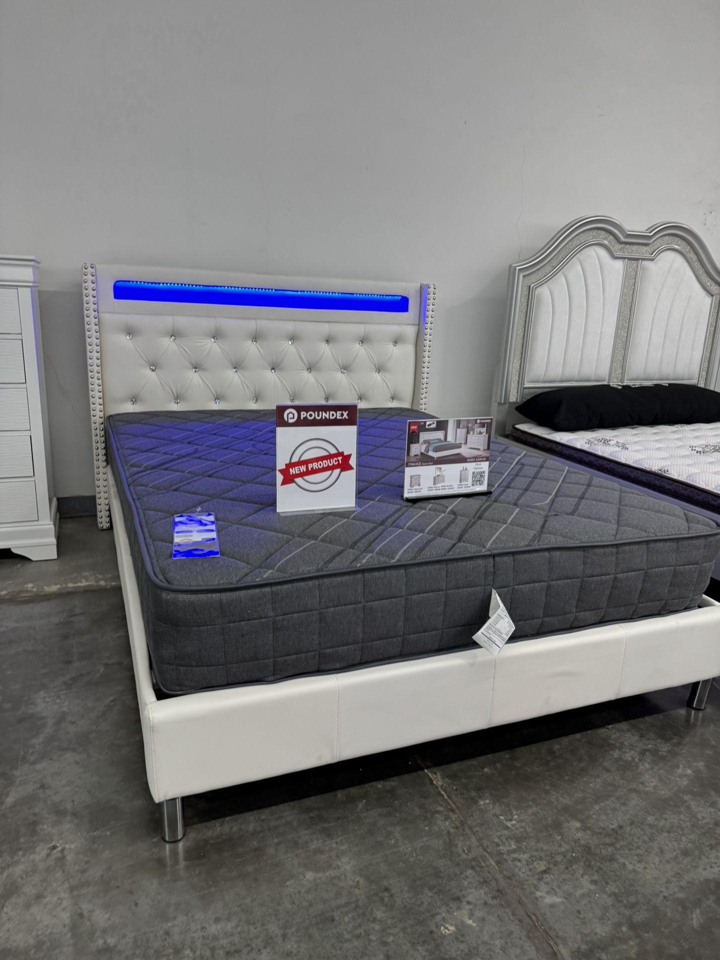 NEW QUEEN BED FRAME WITH MATTRESS