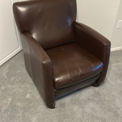 Free Dark Brown Leather Chair