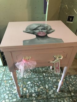 Marilyn Monroe custom side table nightstand