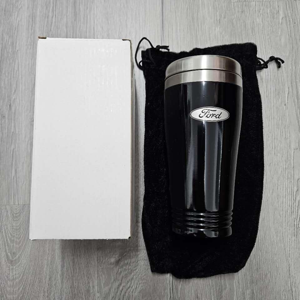 Brand New Ford Official Licensed Product Travel Mug Travel Coffee Mug Cup Stainless Steel Tea Mug Thermo - Black