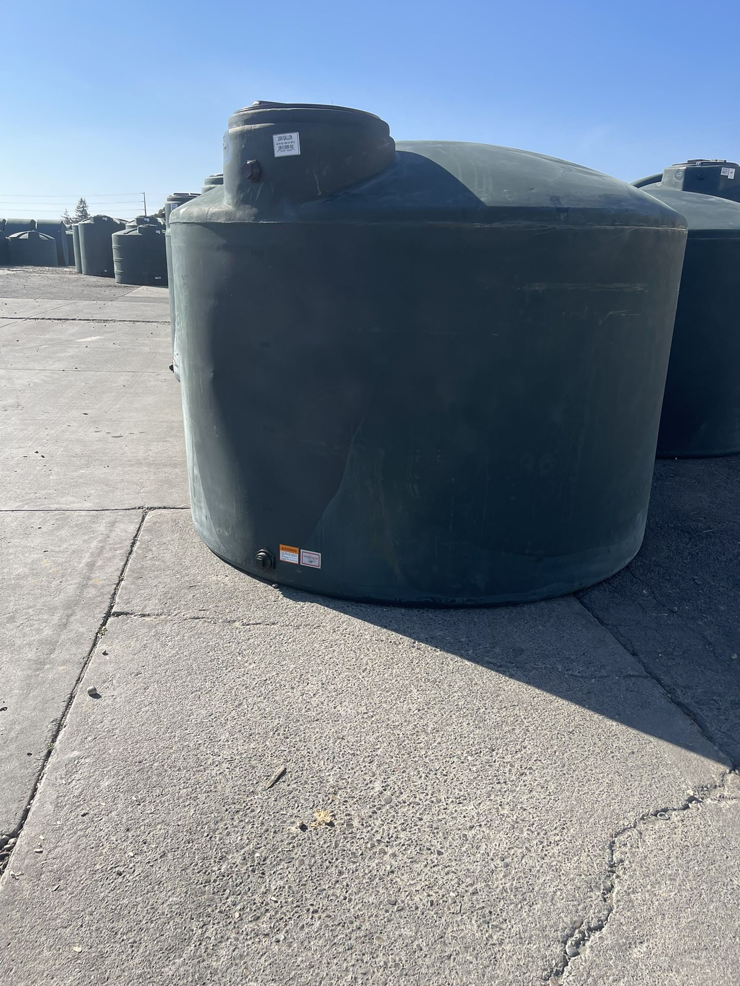 2500 gallon water tank.
