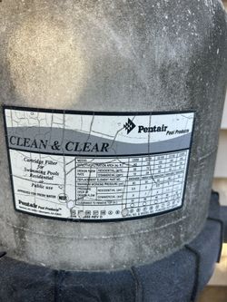 This is a Pentair Clean & Clear cartridge pool filter system. And Pump