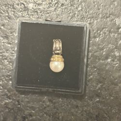 *RARE* Antique Silver & 14kt Gold David Yurman Pear Pendant