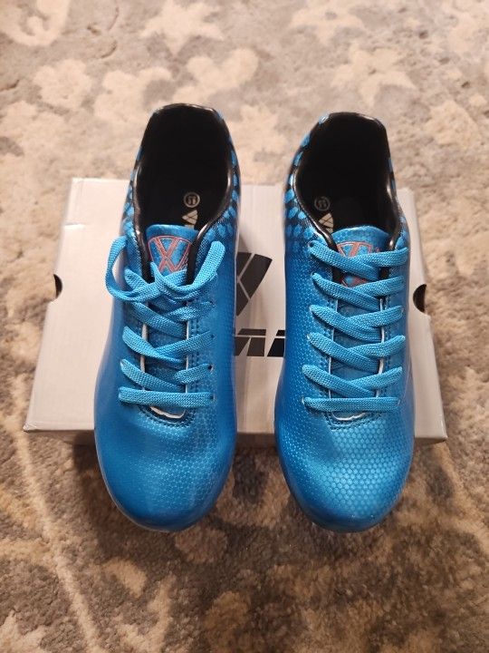 Vizari Palomar FG Soccer Cleat Kid's Sz 5.5  Blue/Black/Orange  New