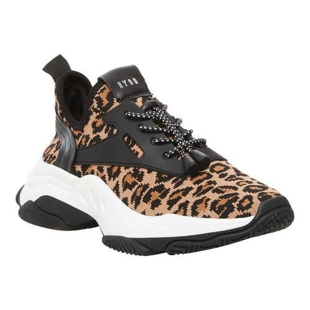 Steve Madden Leopard Stretch Wedge Chunky Cheetah Tennis Shoes Sneakers
