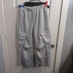 Wide leg sweat pants