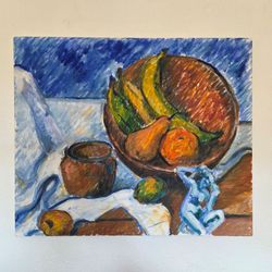 Original Still Life Painting with Fruit