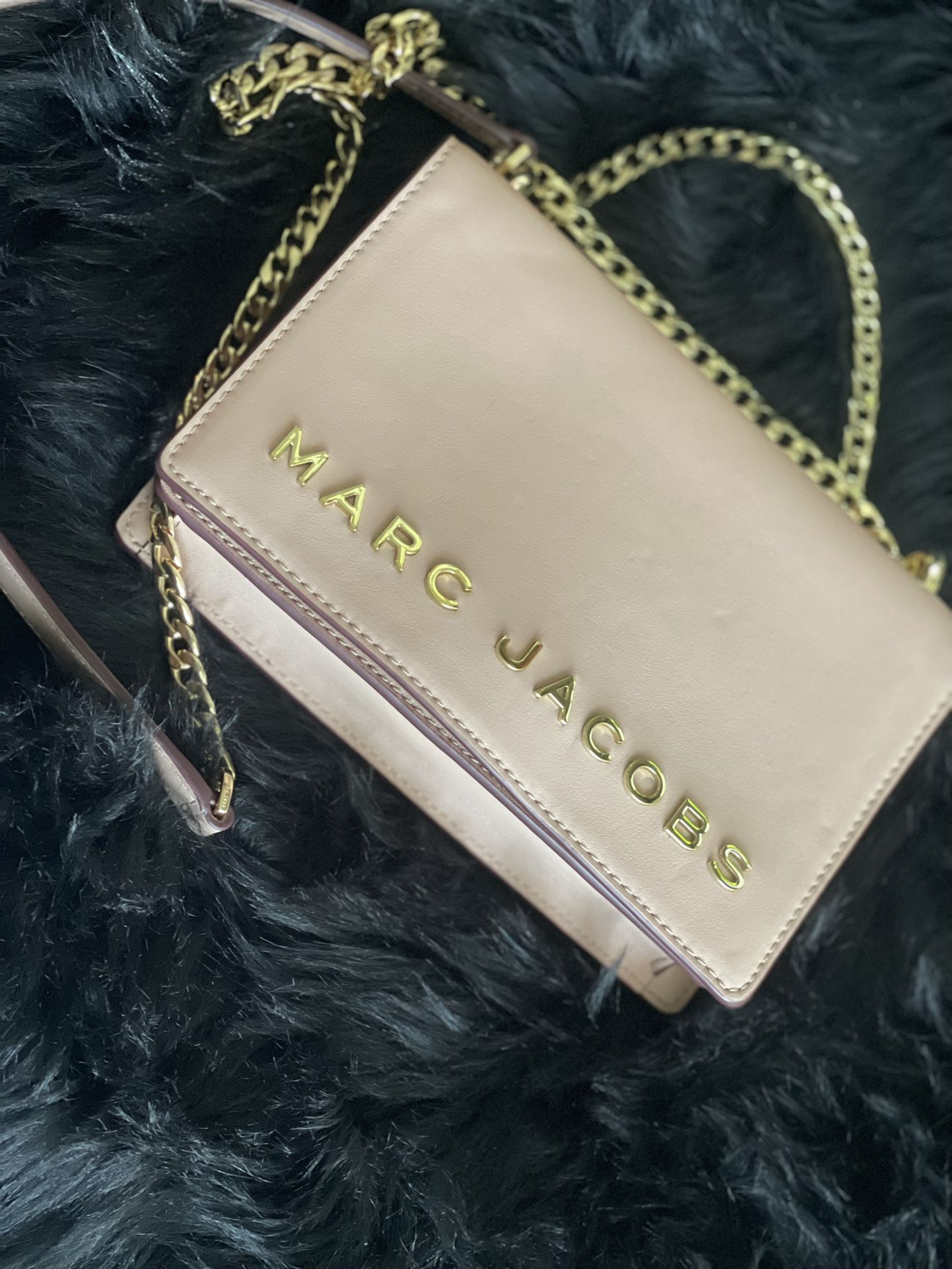 Blush Pink Marc Jacobs gold Chain Strap Bag