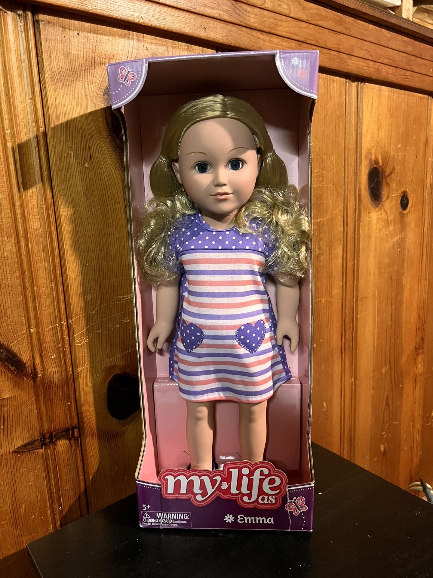 My Life As Poseable Everyday 18* Emma Doll Blonde Hair Blue Eyes Light Skin Tone….. NEW