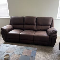 Brown Leather  Reclining Living Room Set!!