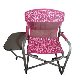 Pink Floral Kids Folding Chair with Tray