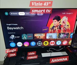 TWO VIZIO SMART TVs/ Google ONN/Antenna