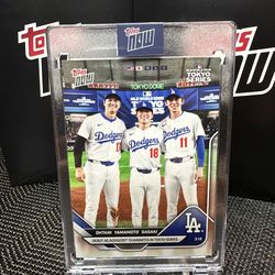 2025 Topps Now Encased Tokyo Series #7 Ohtani, Yamamoto, Sasaki Debut As Dodgers