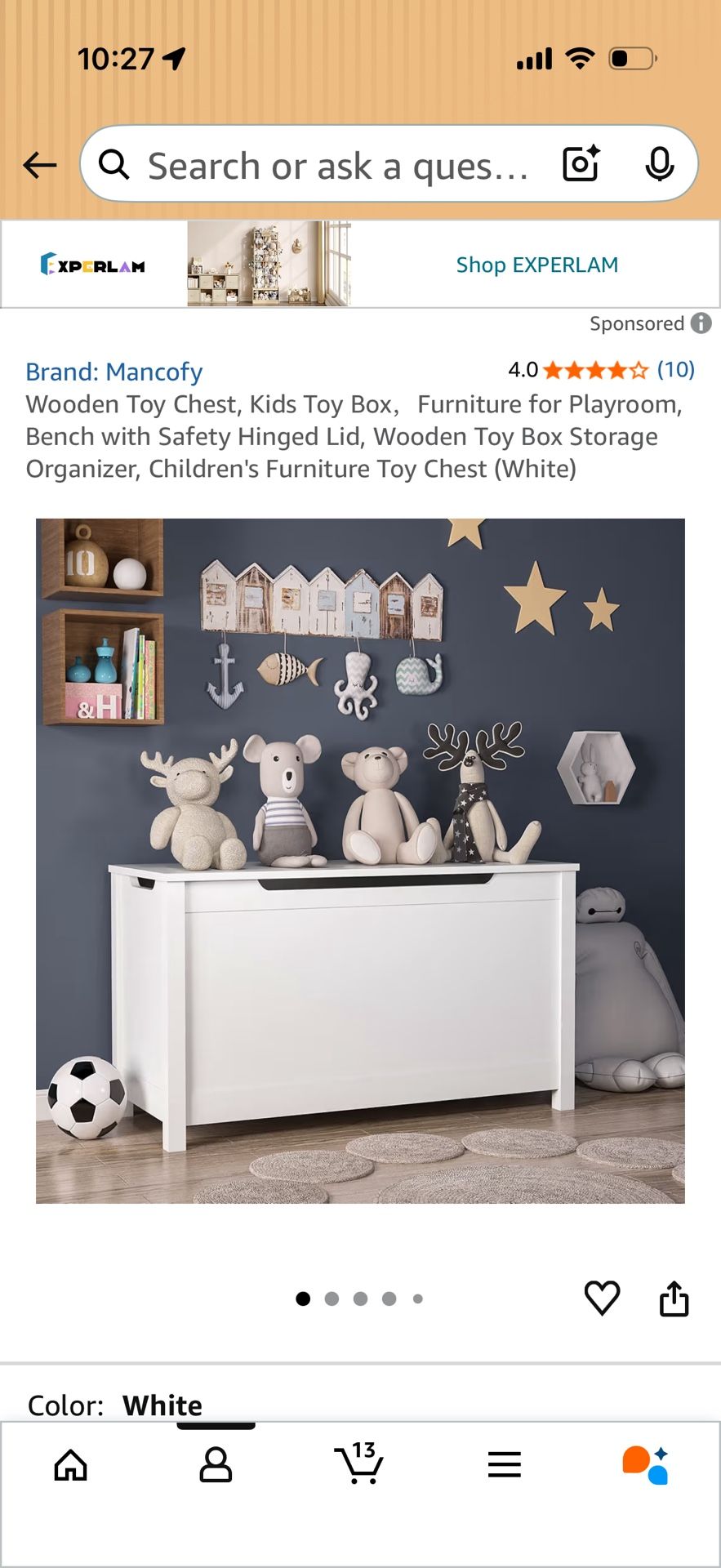 Brand New Wooden Toy Chest Unopened Box