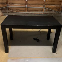 Wood Desk With Drawer And Power Outlets