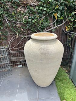 Large 35" Terracotta Garden Urn Planter/Fountain – Rustic – Heavy - $125
