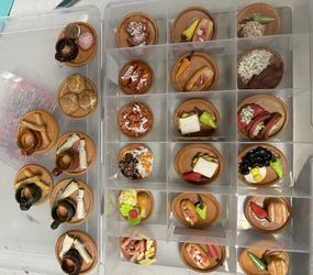 Miniature Plates Of Food For Day Of The Dead Altar Dia De Los Muertos Ofrenda Platos De Comida