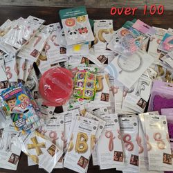 NEW 100 + Air-Filled Cursive Letters  Backdrop Balloons Banner Decoration & More