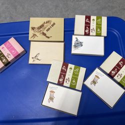 Vintage “Post-A-Note” Mini Greeting Cards – Lot of 8+ Boxes – Floral, Birds, Thank You & More