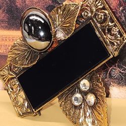 #2056, ERMANI BULATTI, ART DECO  BROOCH 1985's ARCHITECTURAL PIECE (BROOCH 2.3"IN
