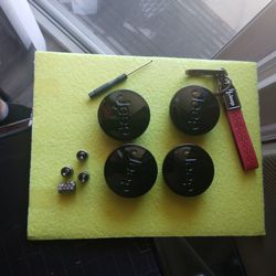 Black OEM Center Cap For 14-16 Grand Cherokee  Keychain And Valve Air $40.