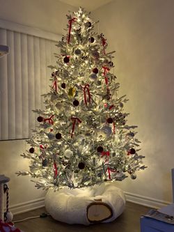 Home Depot Flocked Christmas Tree
