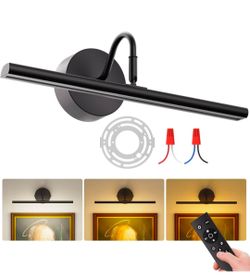 Picture Light Hard-Wired 16.5" Wall Lights for Pictures with Remote, Dimmable 3CCT Light Over Picture Frame, Gallery Art Poster Light for Artwork, 270