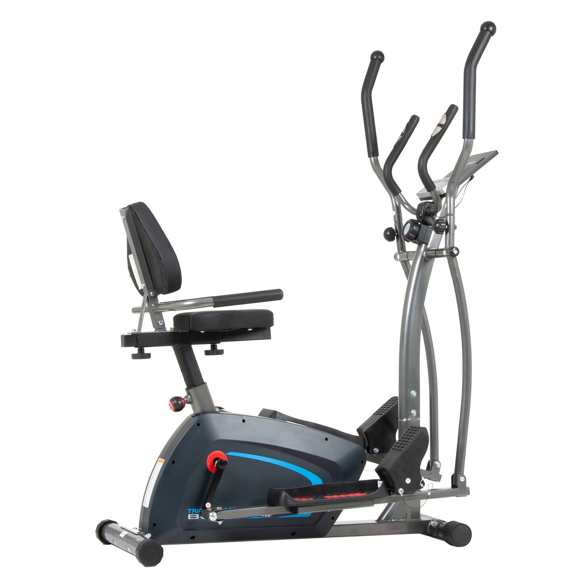 Body Flex Sports Body Champ 3-in-1 Exercise Machine, Trio Trainer, Elliptical and Upright Recumbent Bike