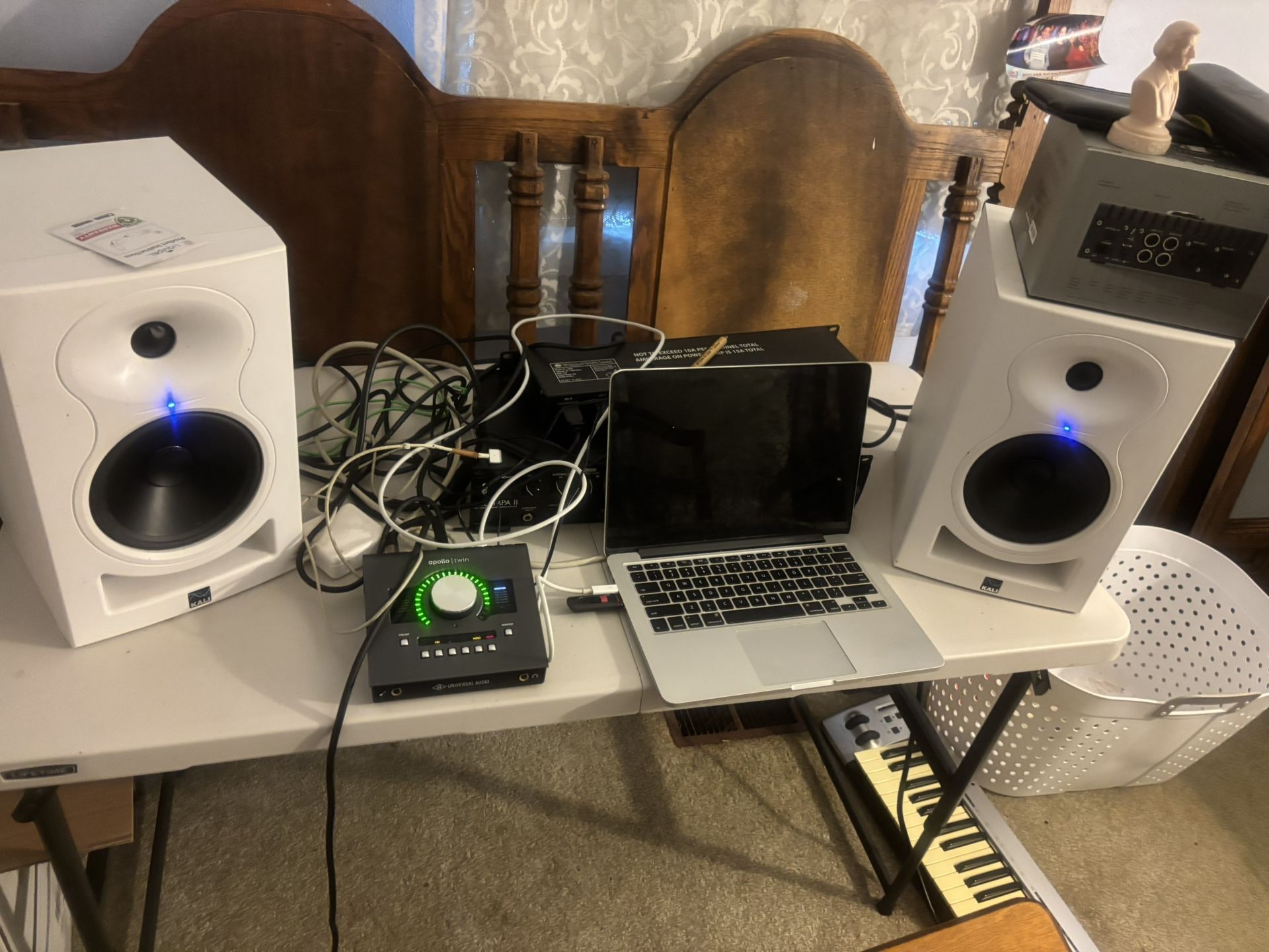 Home Studio With Apollo Twin And Studio Monitors