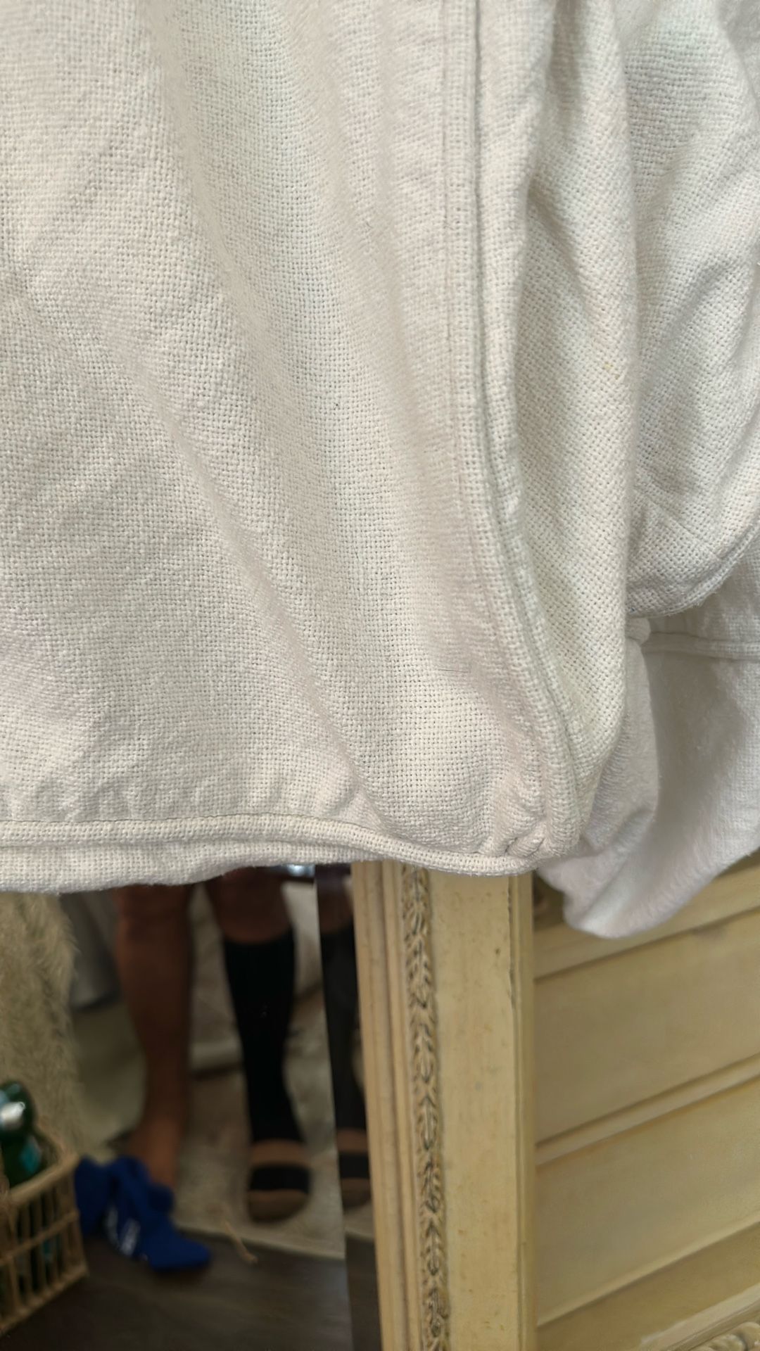 Twin cotton linen mattress cover