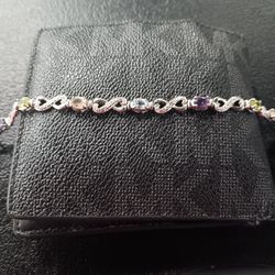 Forever Diamond And Multiple Gems Bracelet