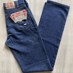 Vintage 80s Levis 501 Student Original Button Fly Made In USA Deadstock 29x36