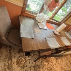 Table, Chair And Bench Set