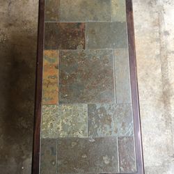Coffee Table - 42” x 21” Tile Top with Iron Legs!