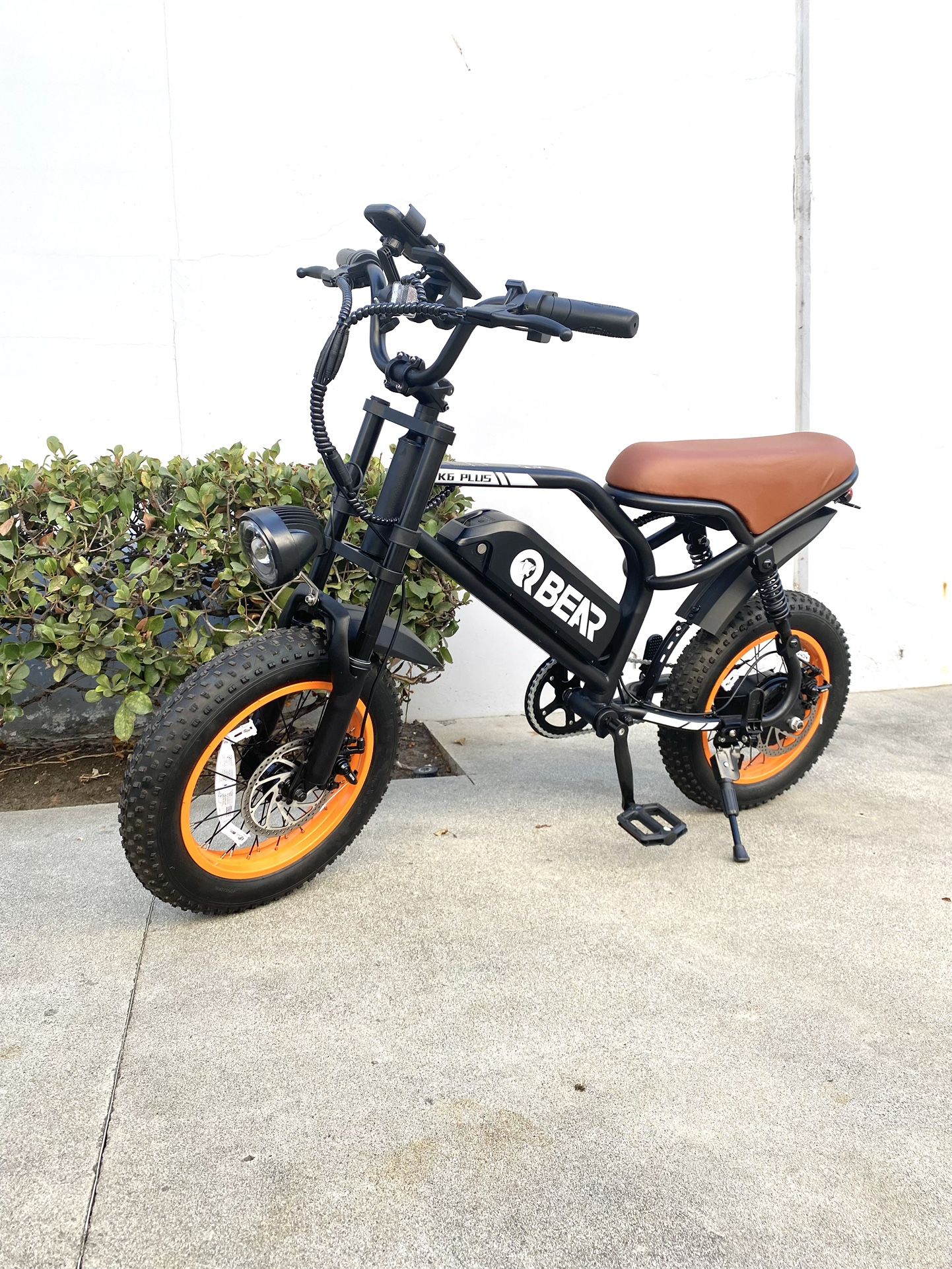 Qbear K6Plus Ebike. Perfect size for adults and teens. Seat height 27inch which is suitable for height of 4’8” to 6’2”, K6Plus eBike three colors avai