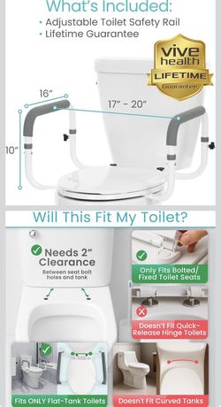 Vive Compact Toilet Rail 