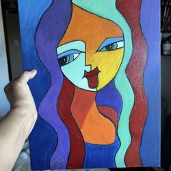 ACRYLIC PAINTING CUBISM $85