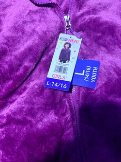 32 Degrees Heat Girls Purple Zip-Up Jacket L 14/16